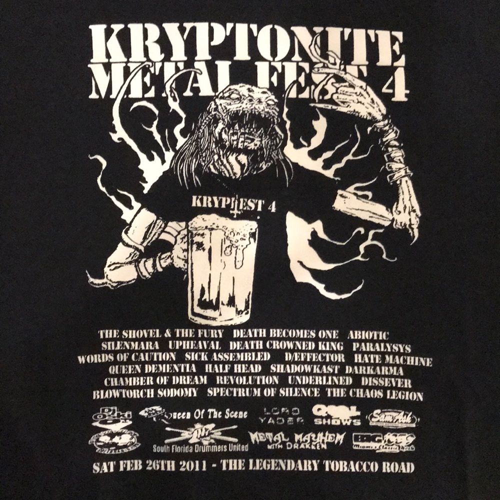 Men’s XL Kryptonite Metal Fest 4 t-shirt